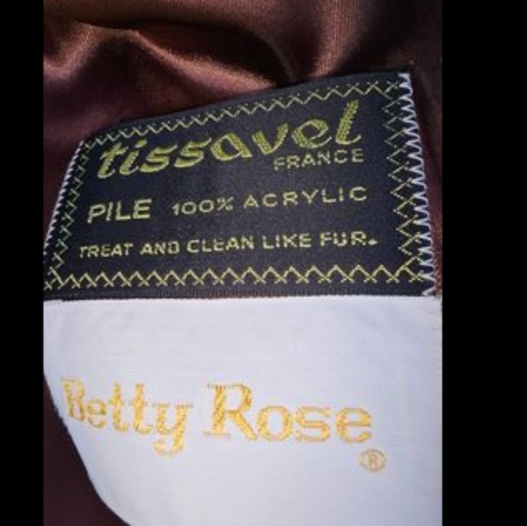 GORGEOUS TISSAVEL- BETTY ROSE QUALITY Brown FAUX FUR COAT SIZE: M-L - Picture 3 of 3